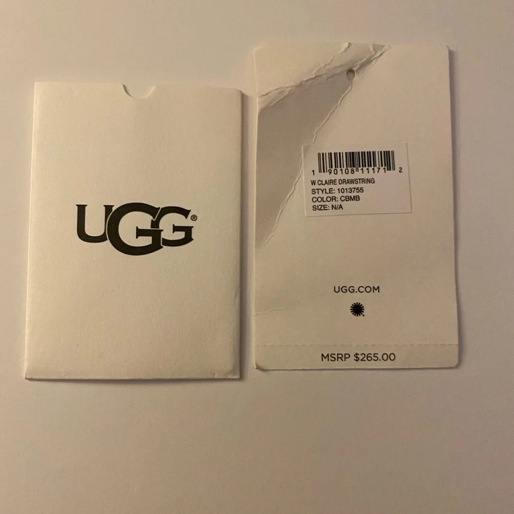UGG Claire Drawstring Shoulder Bag - Signature Sheepskin, Bomber Finish - Picture 5 of 6